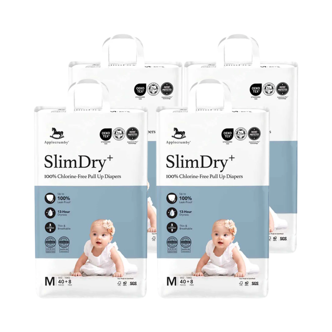 Applecrumby® Slimdry Easyday Pull Up Diapers (4 Mega Packs / 1 Carton)