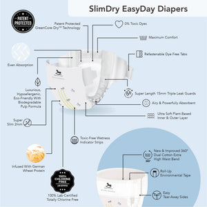 Applecrumby SlimDry EasyDay Tape Diapers Mega Pack
