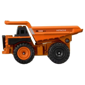 Tomica No.103 Hitachi rigid dump truck with the tipping bed raised