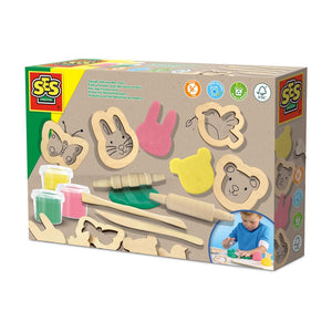 SES Creative Eco Dough with Wooden Tools recycled-card packaging