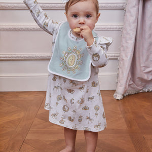 Atelier Satin Bib - Zodiac Blue - lifestyle