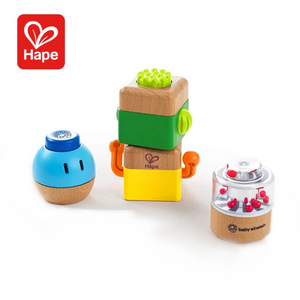Hape Baby Einstein Four Fundamental Wooden Sensory Blocks