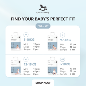 Applecrumby SlimDry EasyDay Pull Up Diapers Mega Pack L (38+8 pcs)