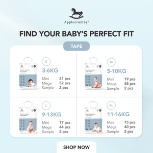 Applecrumby SlimDry EasyDay Tape Diapers Mega Pack
