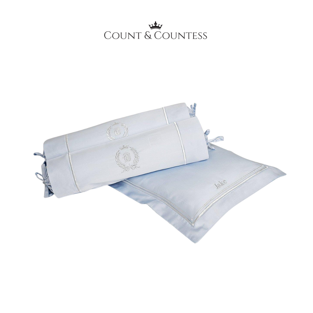 Count & Countess Egyptian Cotton Baby Pillow & Bolsters Set - Dreamy Blue