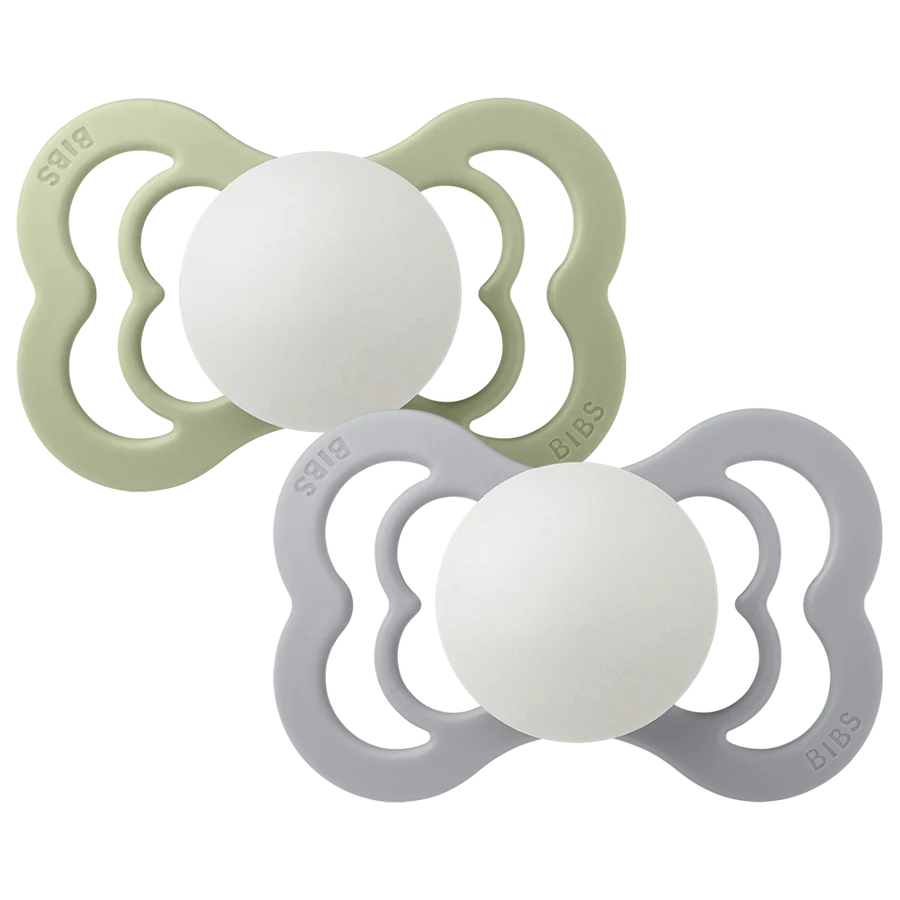 BIBS 2 Pack Supreme Latex Pacifier (Glow in the Dark)
