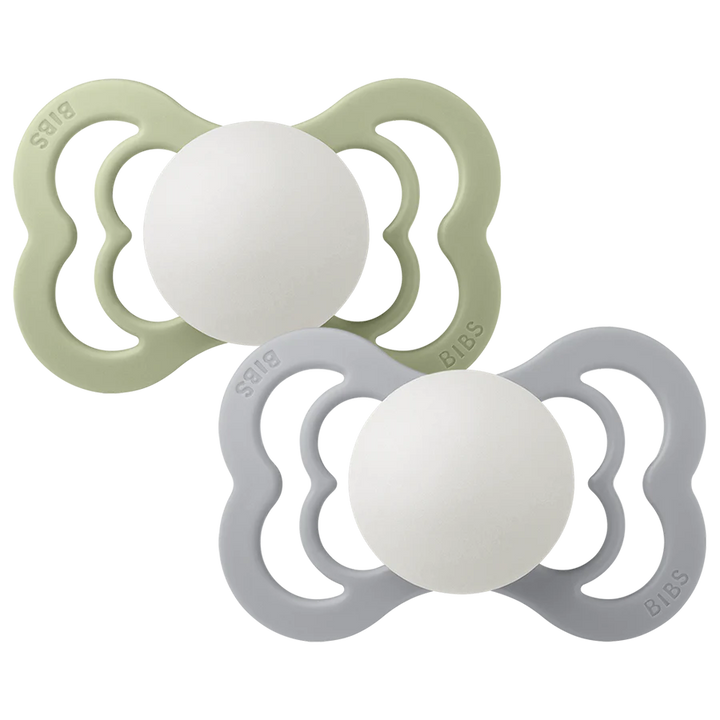 BIBS 2 Pack Supreme Latex Pacifier (Glow in the Dark)