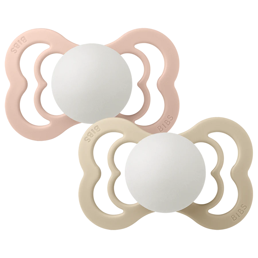 BIBS 2 Pack Supreme Latex Pacifier (Glow in the Dark)