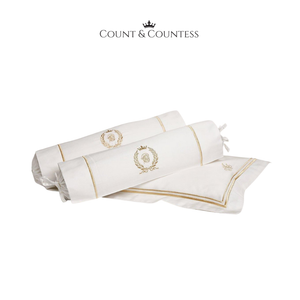Count & Countess Egyptian Cotton Baby Pillow & Bolsters Set - Royal White