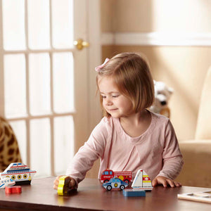 Melissa & Doug Vehicles Chunky Puzzle - 9 Pieces