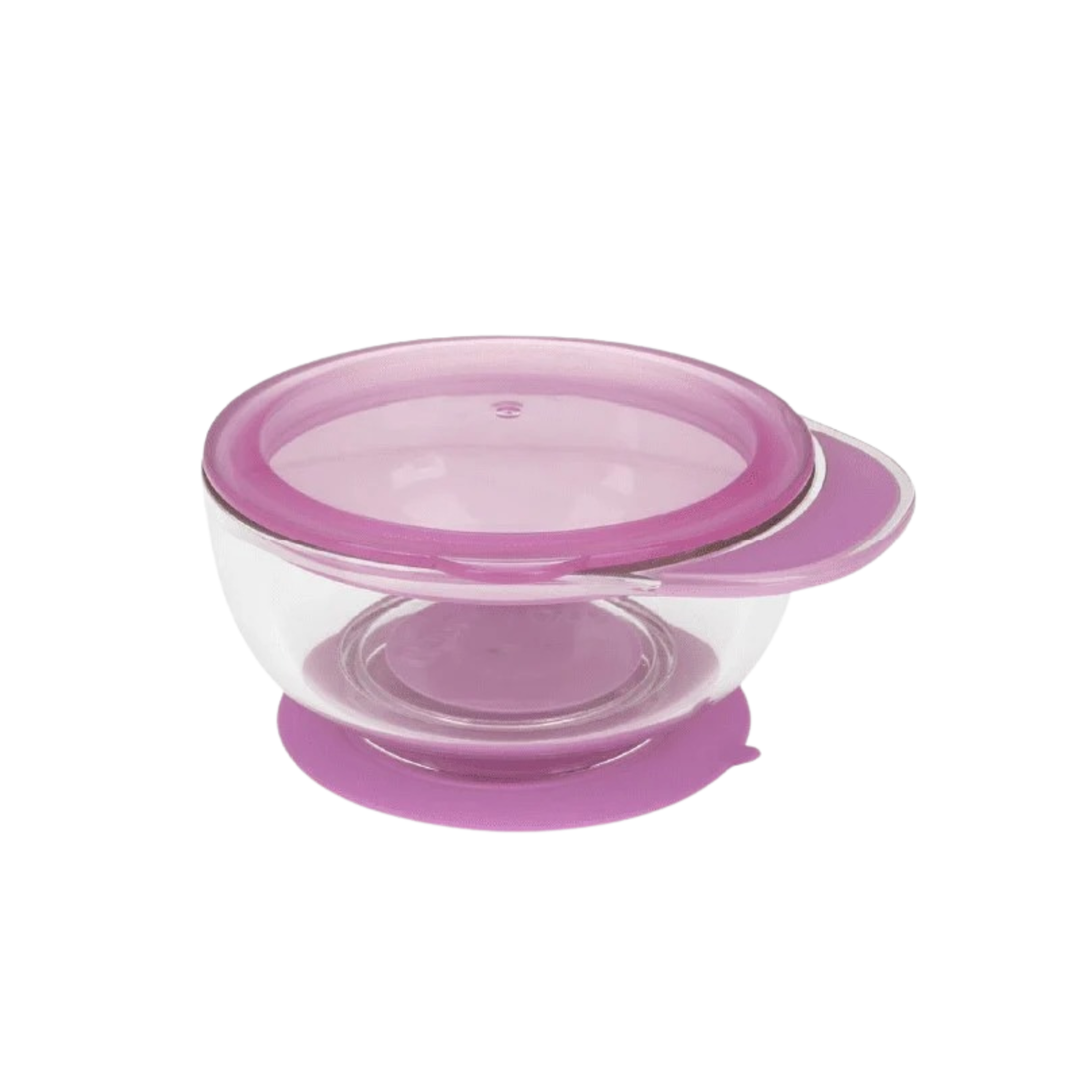 Nuby Tritan Bowl With Suction Base And Lid (Assorted)