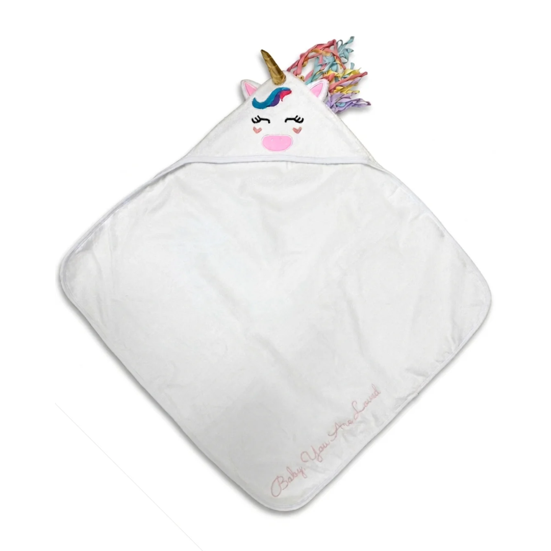 Maison Q Gracious Unicorn Hooded Bamboo-Cotton Towel