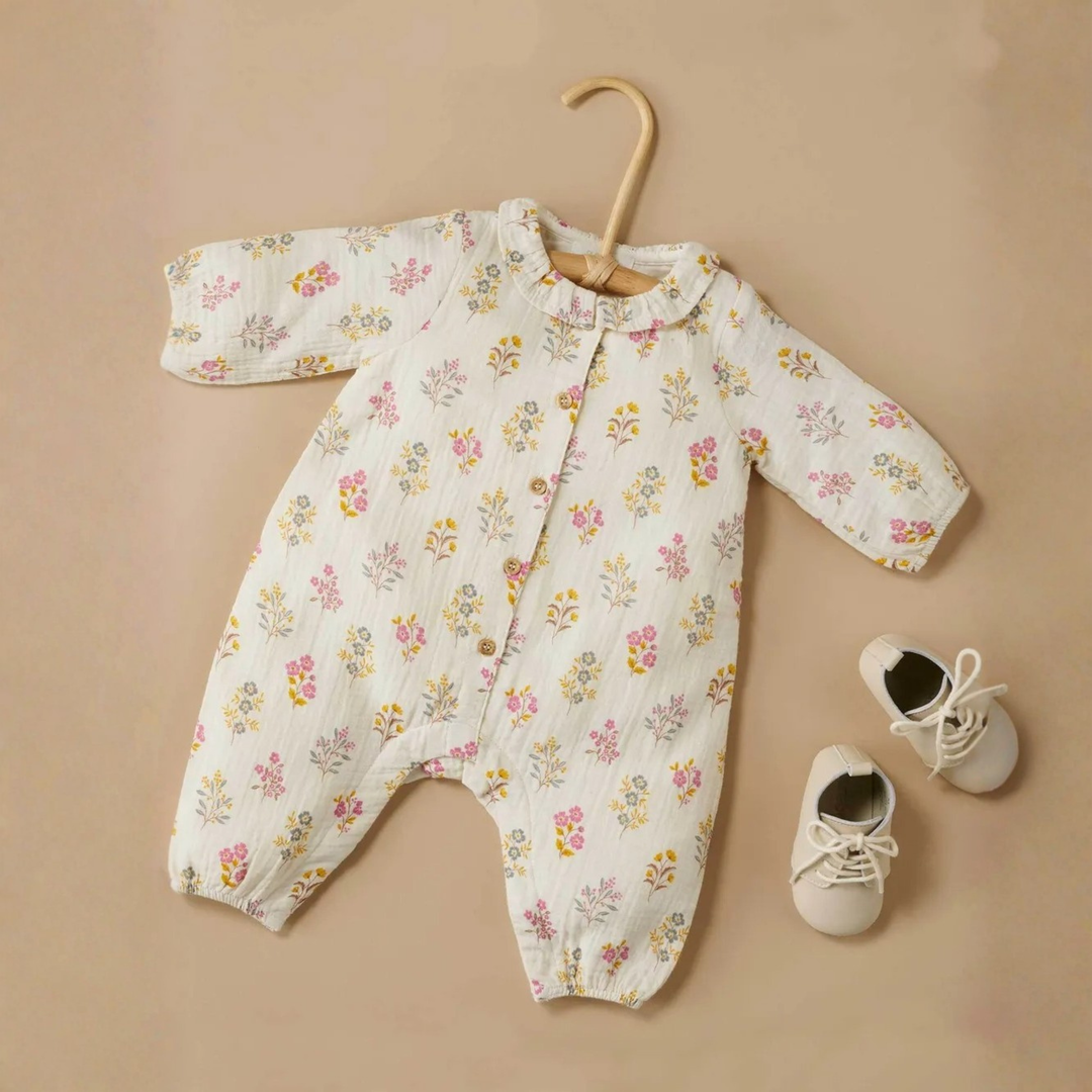 Purebaby Crinkle Cotton Growsuit