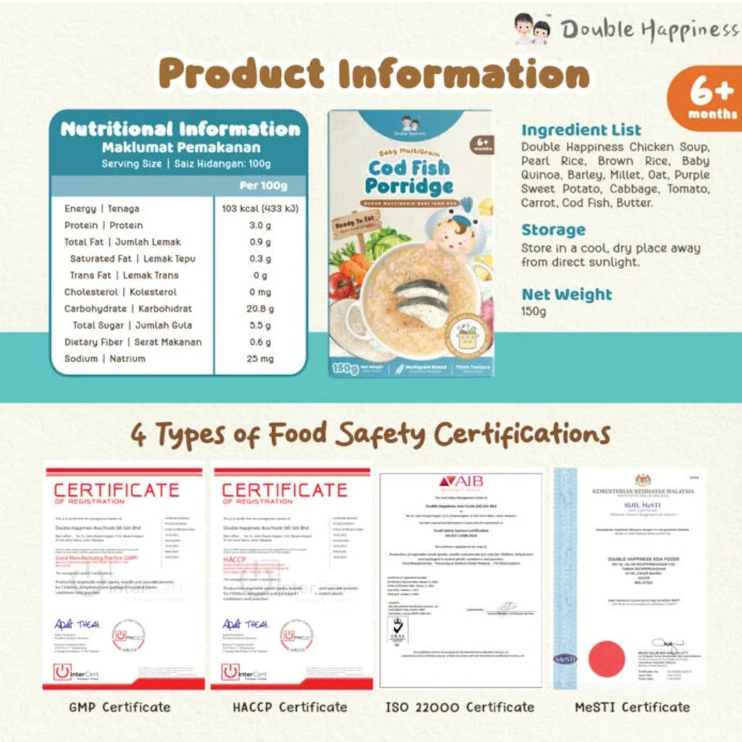 Double Happiness Baby Multigrain Porridge (10 months+)