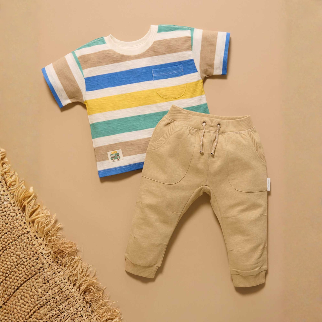 Purebaby Burrito Print Slouchy Pants Organic