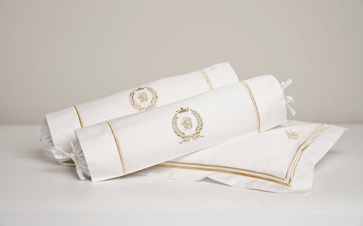 Egyptian Cotton Baby Pillow & Bolsters Set - Royal White - Count & Countess