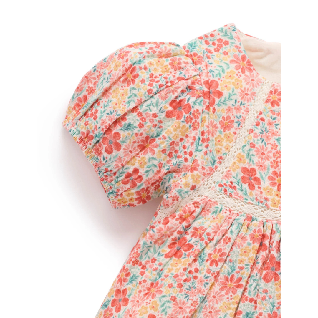 Purebaby Summer Floral Print Festive Dress Organic