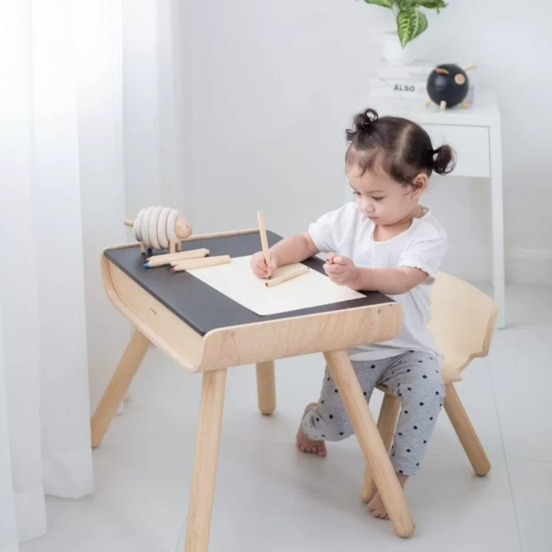 Plantoys Table & Chair - Black