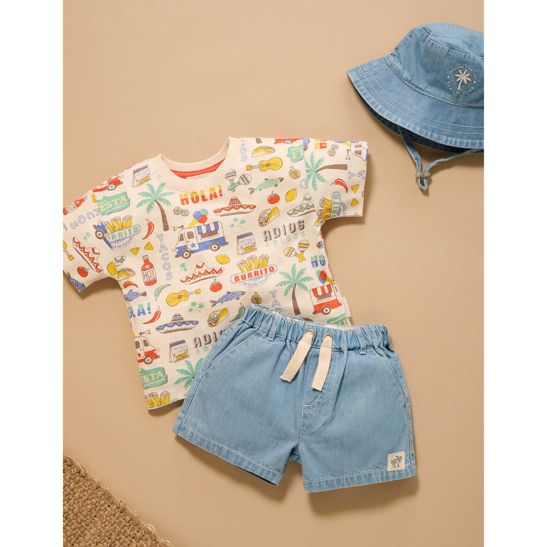 Purebaby Fiesta Print Fiesta Oversized Tee Organic