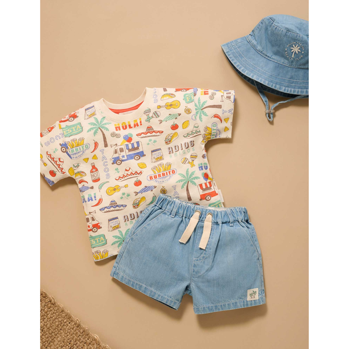 Purebaby Fiesta Print Fiesta Oversized Tee Organic