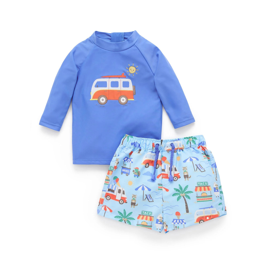 Purebaby Organic Board Short & Rashie Set