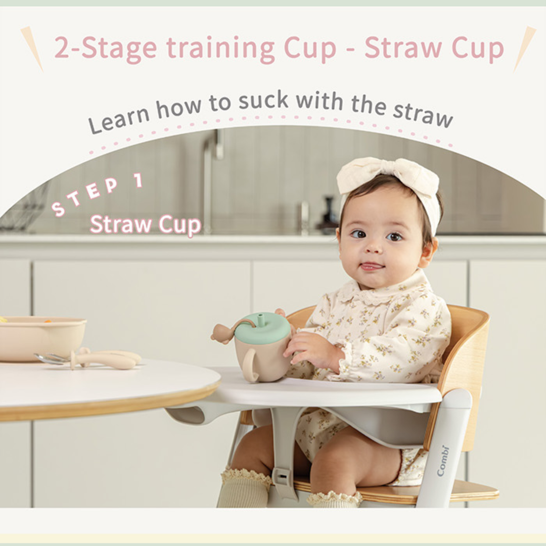Combi Silicon Bear Straw Cup & Lid