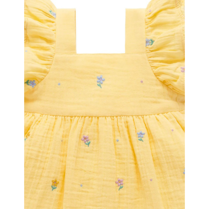 Purebaby Daisy Broderie Print Butterfly Dress Organic