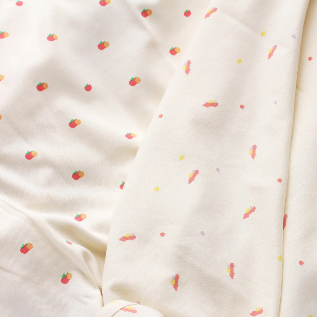 Twinkle Planet Organic Cotton Interlock Swaddle Blanket (Bundle of 2) Sunshine Rainbow & Toy Car