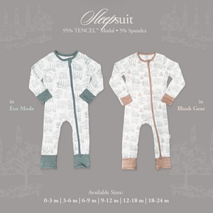 Koobicles Sleepsuit TENCEL™ "Road Trip" in Eco Mode