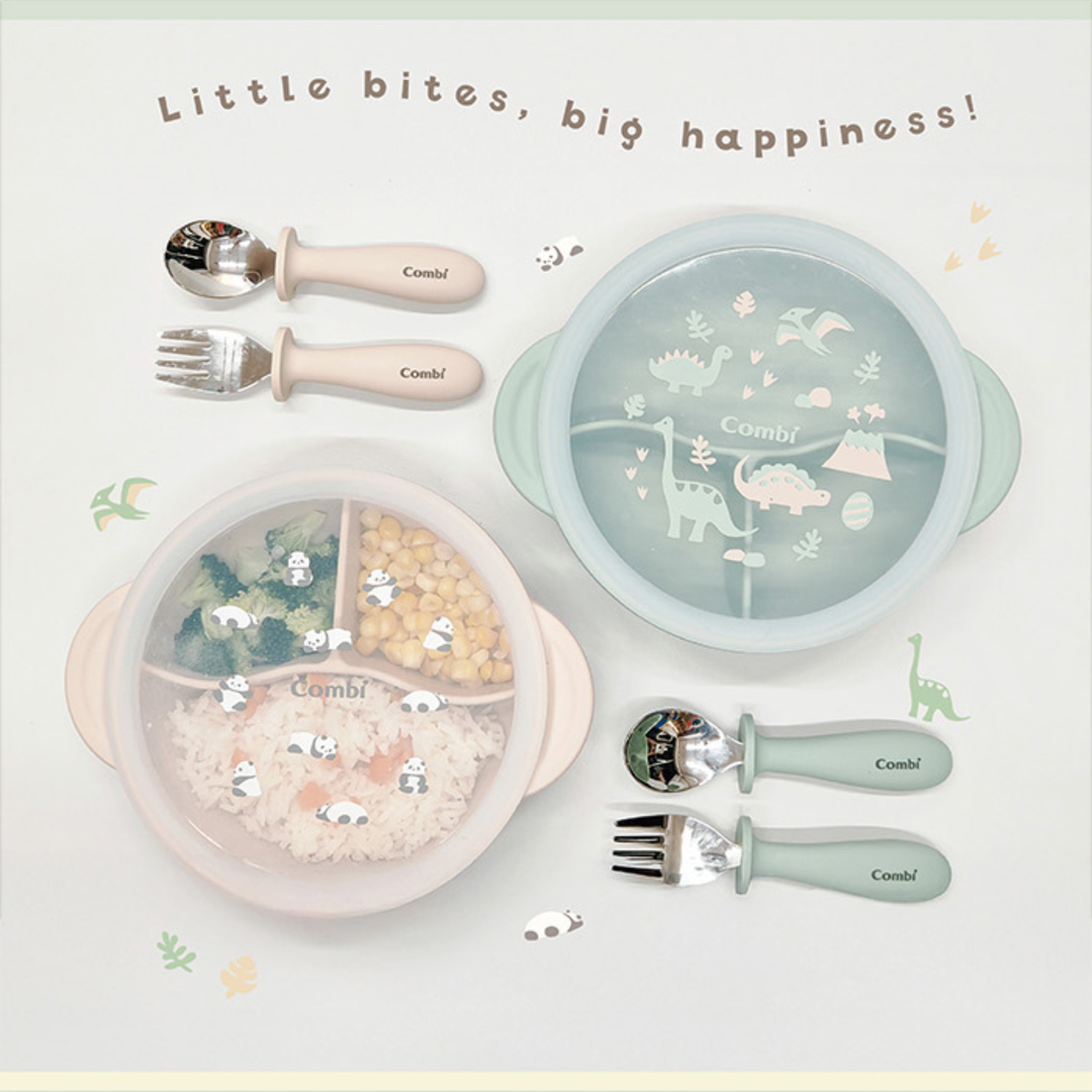 Combi Silicon Divided Suction Bowl & Lid