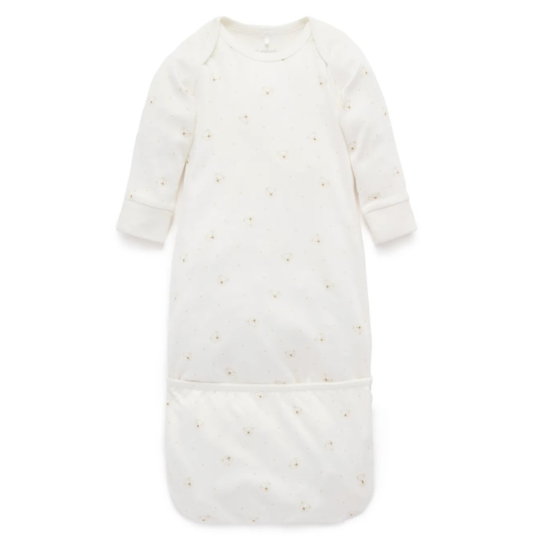 Purebaby Vanilla Bear Sleepsuit Organic