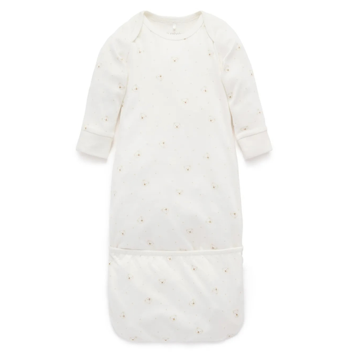 Purebaby Vanilla Bear Sleepsuit Organic