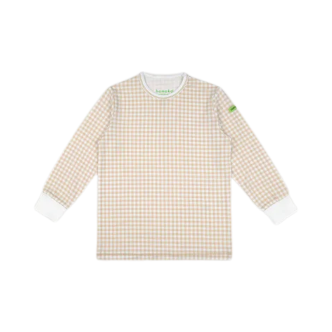 Hamako Tencel Creme Gigham (CG) Kids Long Set