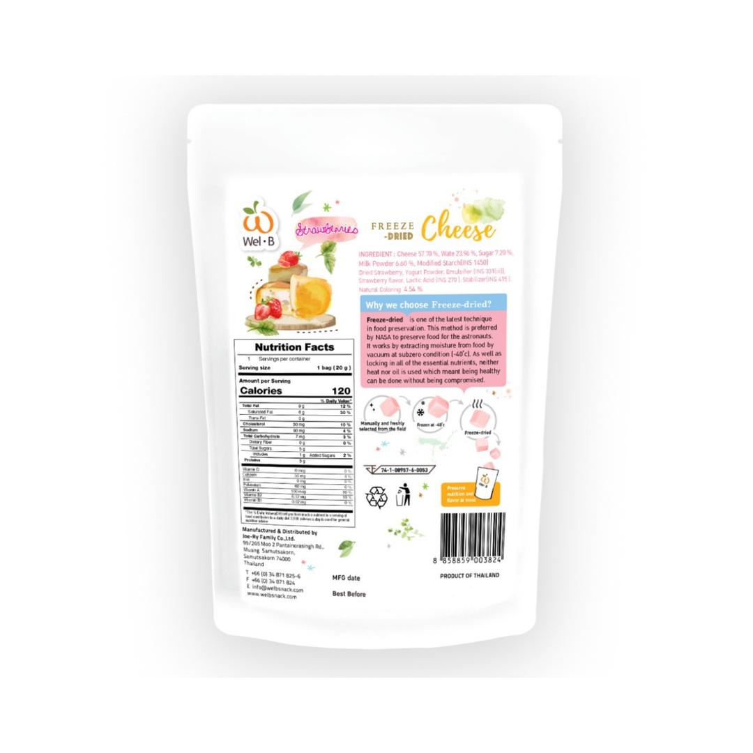 Wel-B Freeze Dried Cheese Strawberry (20g)