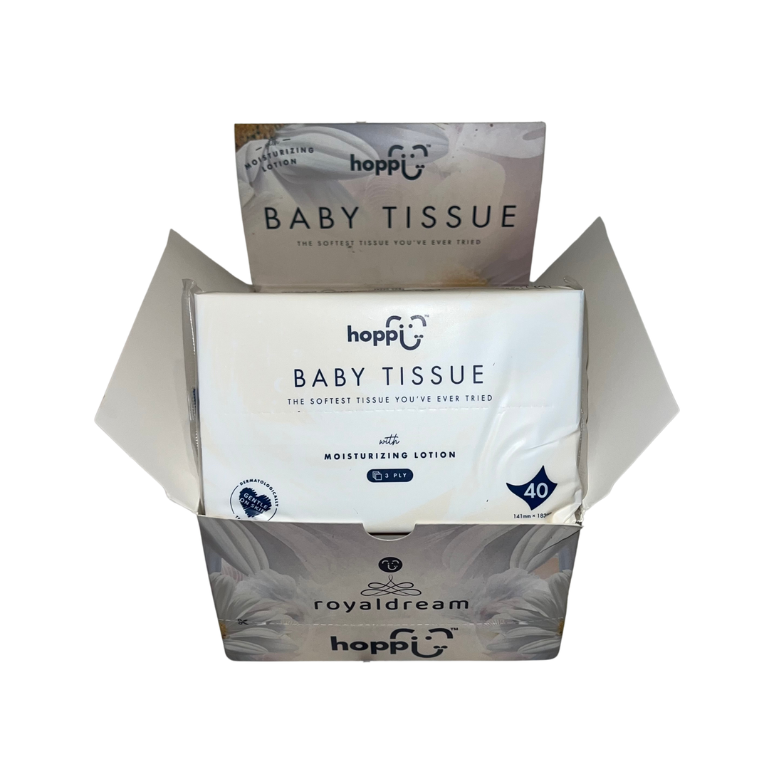 Hoppi Baby Tissue Colour Box - 40 sheets - 10 in 1 Box