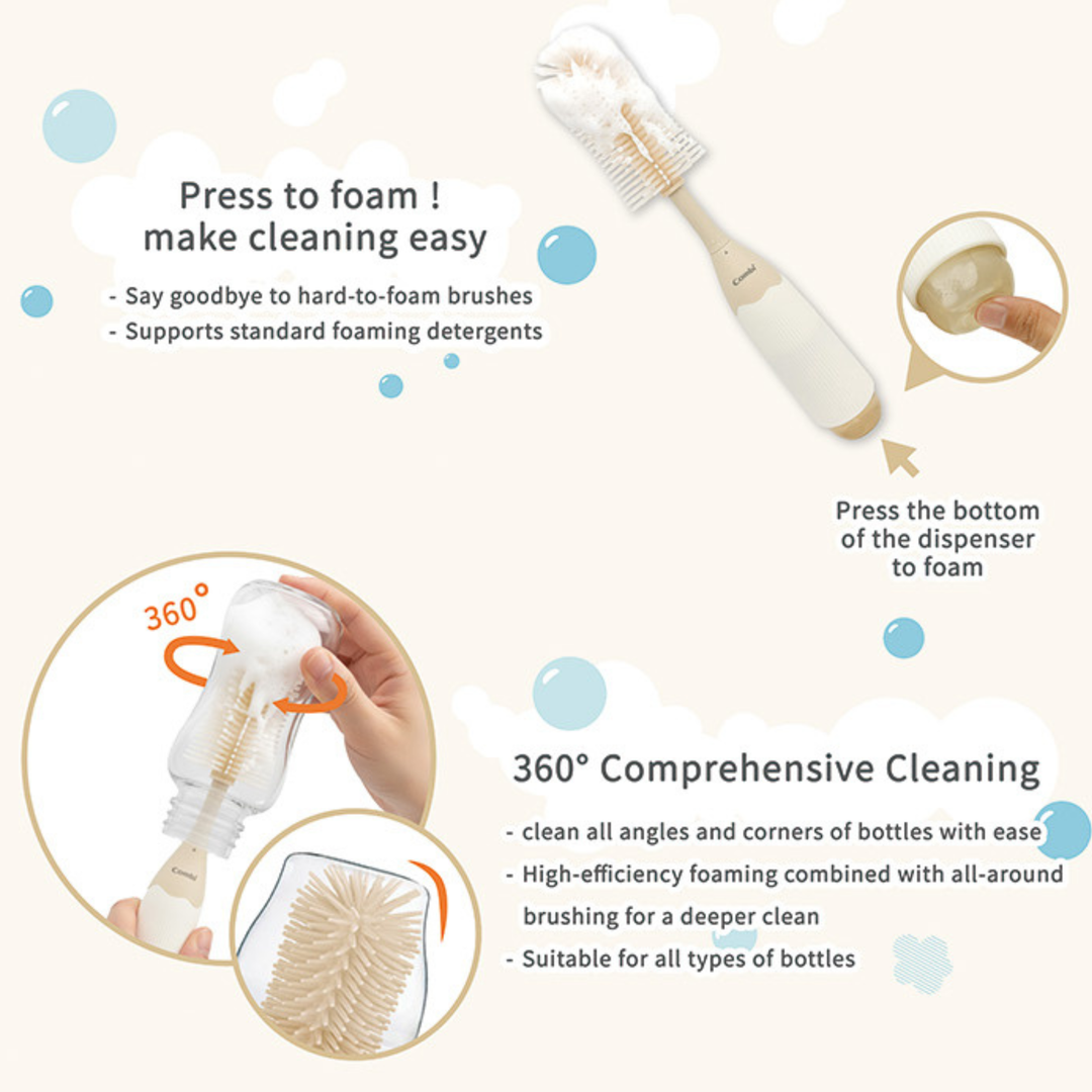 Combi Foaming Silicone Bottle Brush
