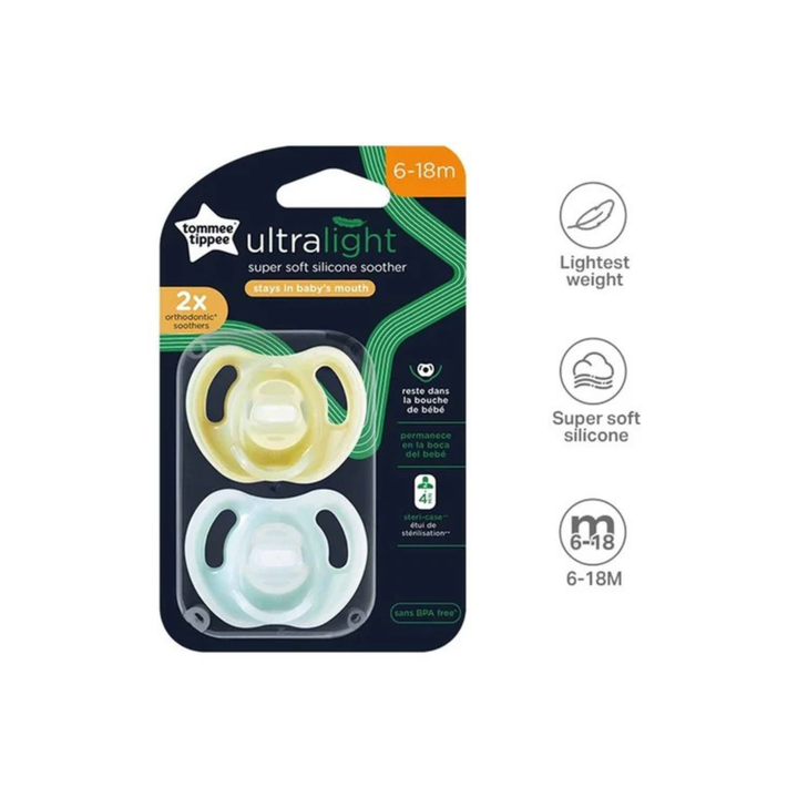 Tommee Tippee Ultra Light Silicone PK2 Soother