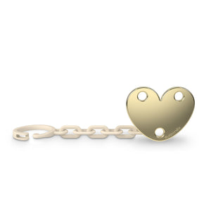 Suavinex Jewel Heart Soother Clip - Spread Joy Gold