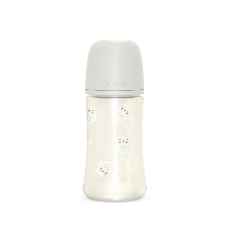 Suavinex Bonhomia Feather Beige 270ml polyamide feeding bottle with medium-flow SX Pro teat