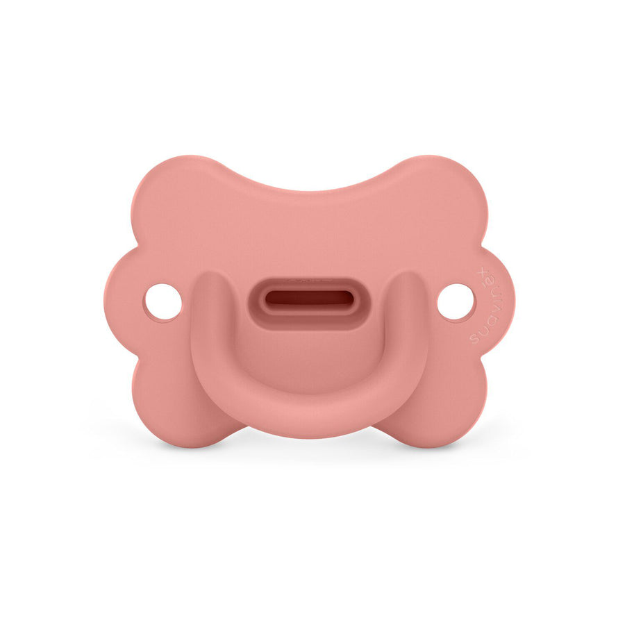 Suavinex Colour Essence Butterfly all-silicone SX Pro soother 6-18 months, Peach Pink