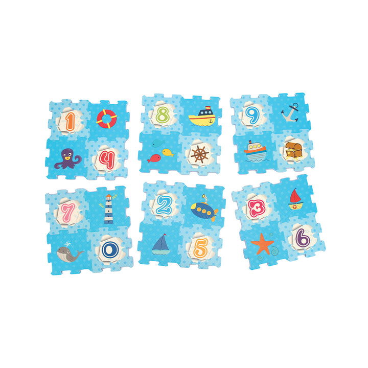 Sunta Mijoy 24Pcs H.TRF Printed Puzzle Mat – Ocean & Numbers
