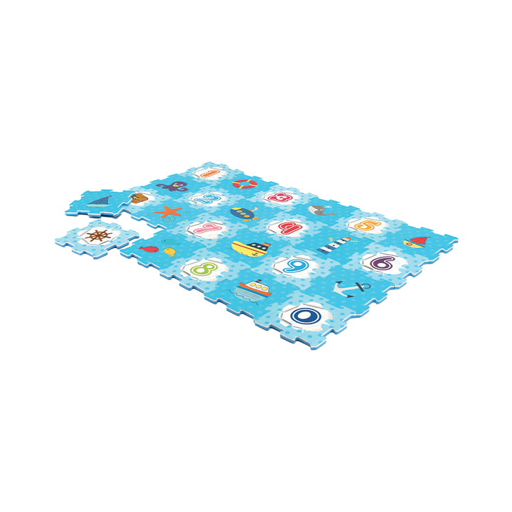 Sunta Mijoy 24Pcs H.TRF Printed Puzzle Mat – Ocean & Numbers