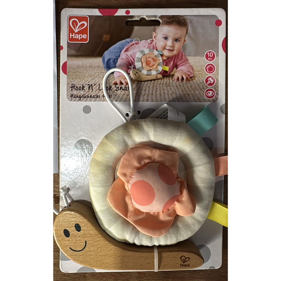 Hape Hook 'N' Look Snail Rattle with Mirror