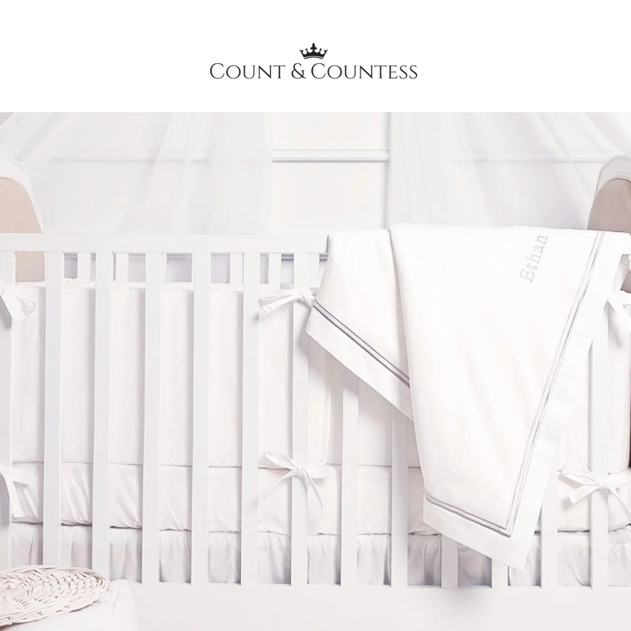 Count & Countess Egyptian Cotton Baby Duvet - Platinum White