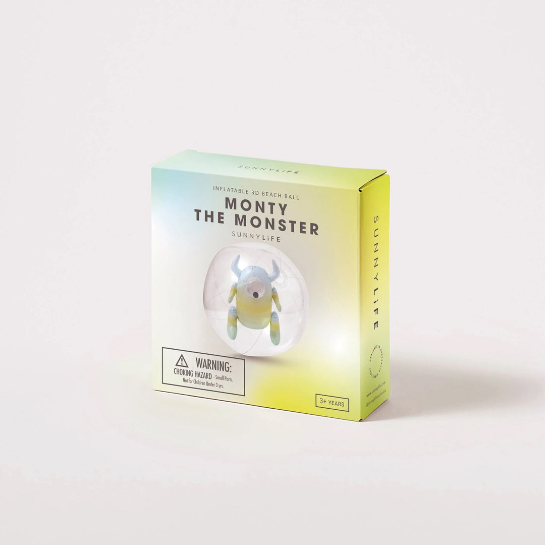 Sunnylife 3D Inflatable Beach Ball Monty the Monster