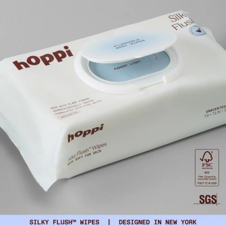 Hoppi  Flush Flushable Baby Wipes 56's/Pack