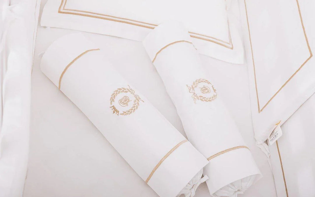 Egyptian Cotton Baby Pillow & Bolsters Set - Royal White - Count & Countess