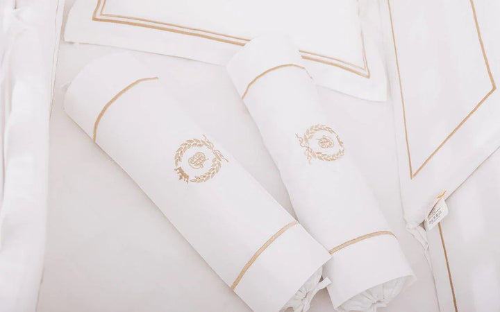 Egyptian Cotton Baby Pillow & Bolsters Set - Royal White - Count & Countess