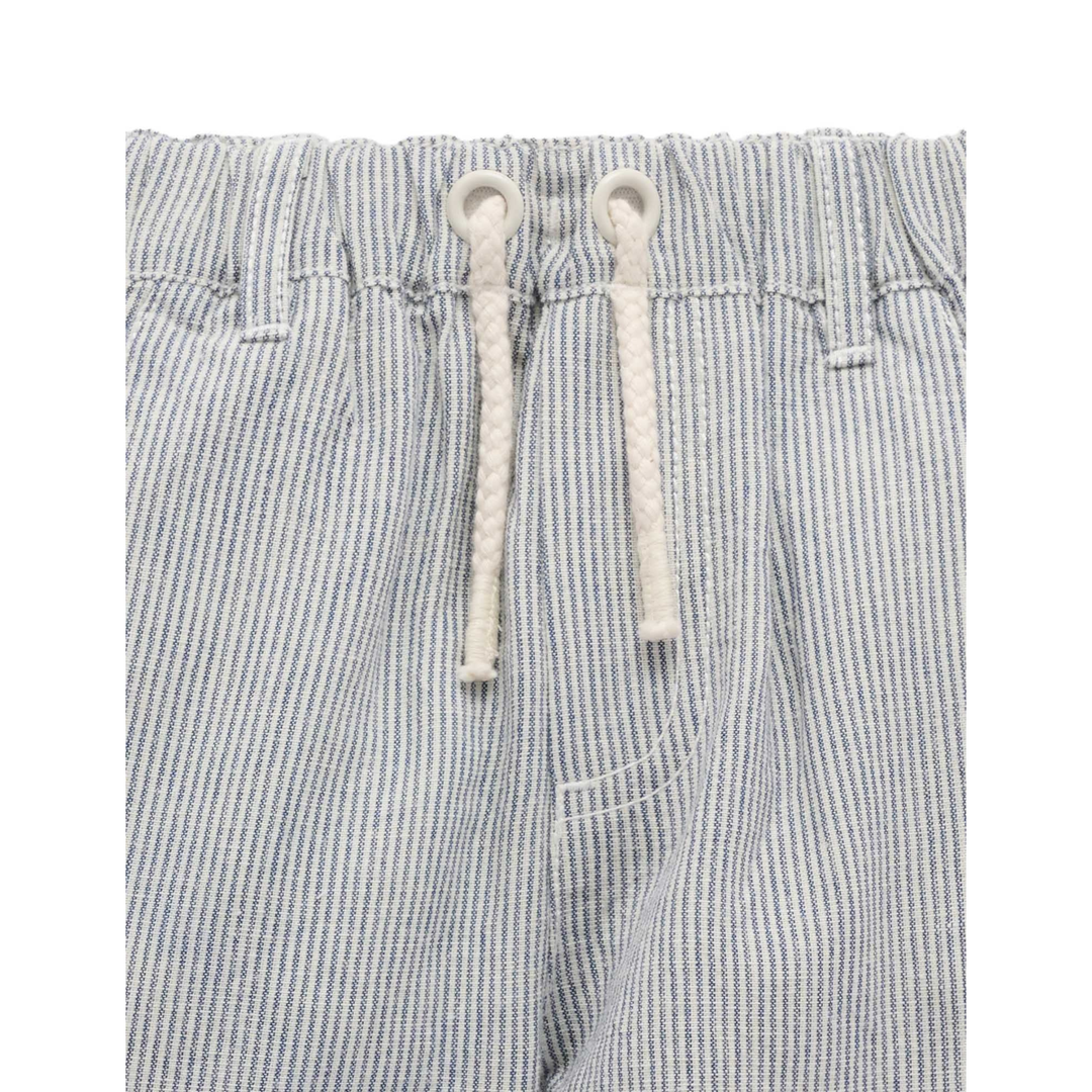 Purebaby Slub Stripe Print Linen Blend Short Organic