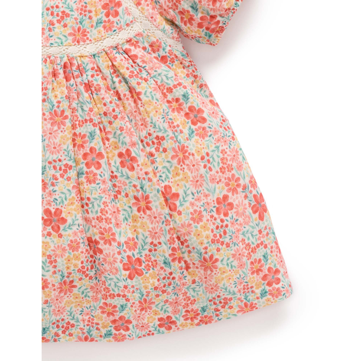 Purebaby Summer Floral Print Festive Dress Organic